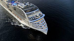 Drew Barrymore y Orlando Bloom inauguran el nuevo barco MSC World America